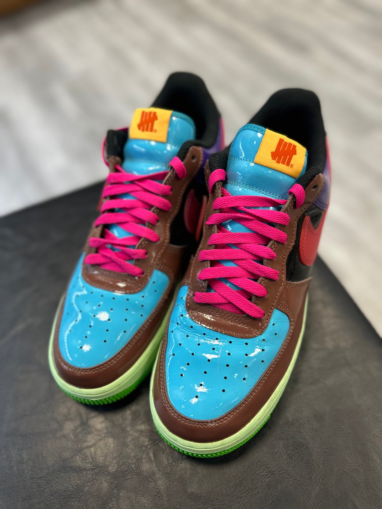 *USED* Nike Air Force 1 Low SP Undefeated Multi-Patent Pink Prime