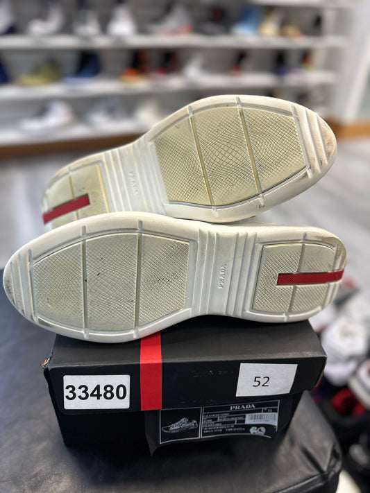 *USED* Prada Cup White/Grey Sneakers