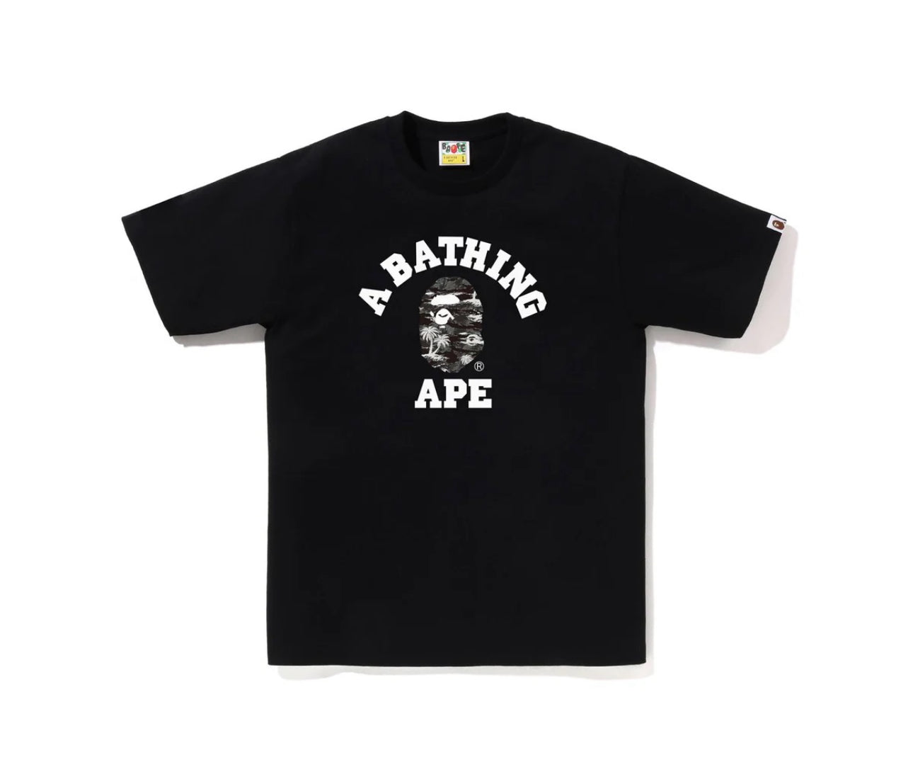 BAPE Palm Tree College Tee Black/White