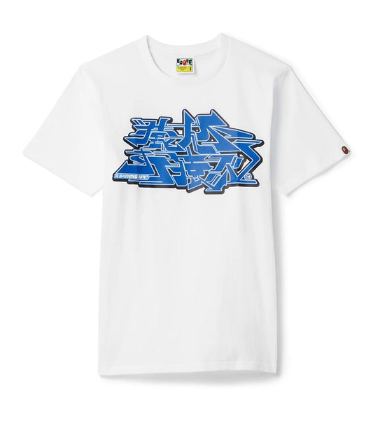 BAPE Script Tee Blue/White
