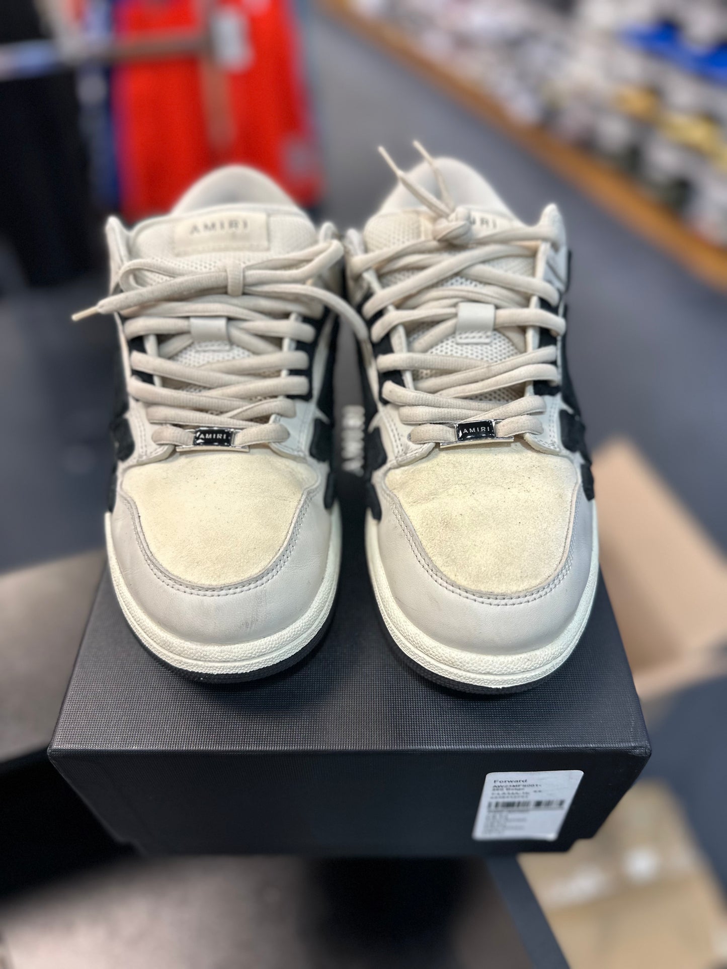 *USED* Amiri Skeleton White/Black Shoe