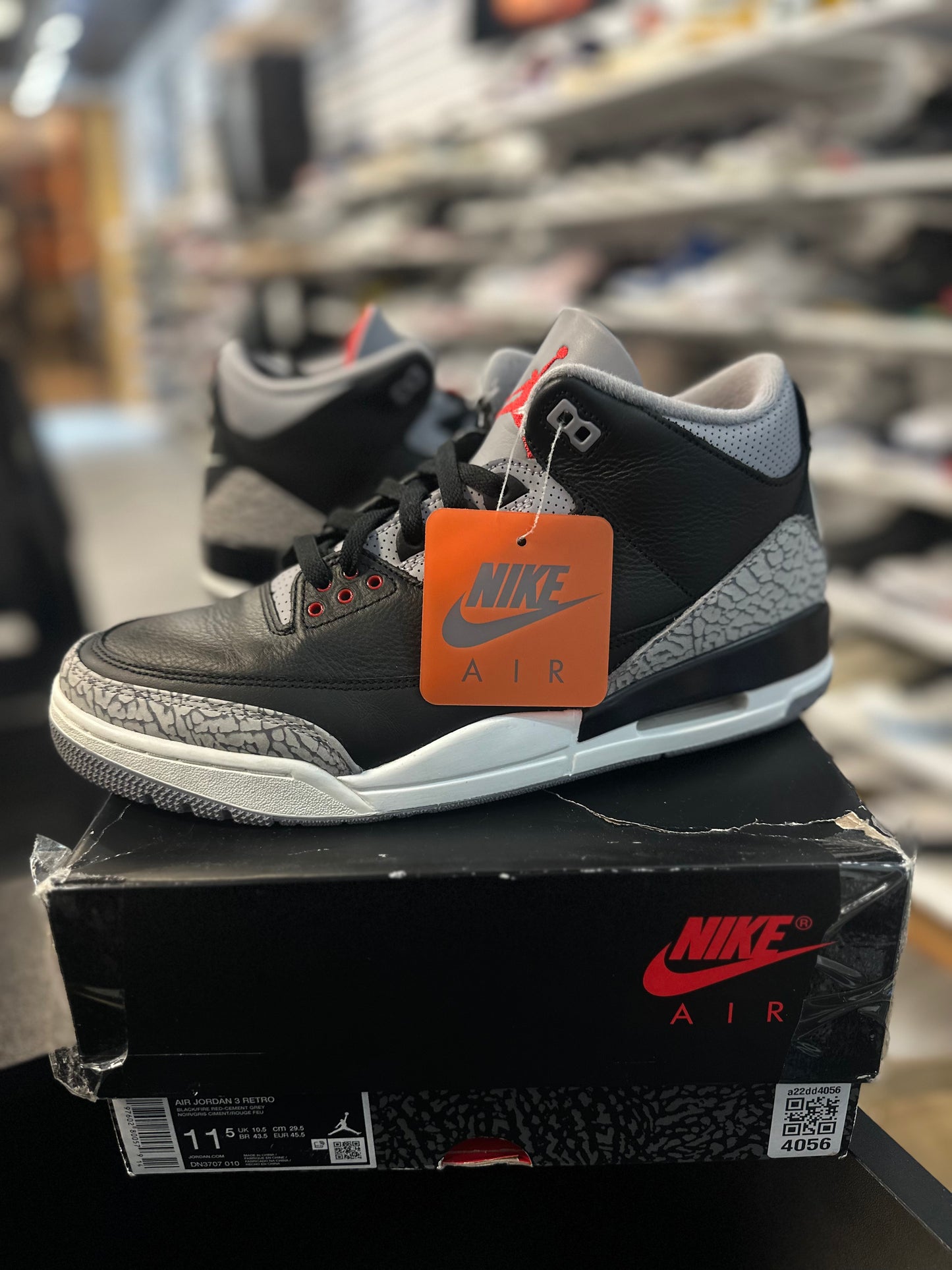 *USED* Jordan 3 Retro OG Black Cement (2024)