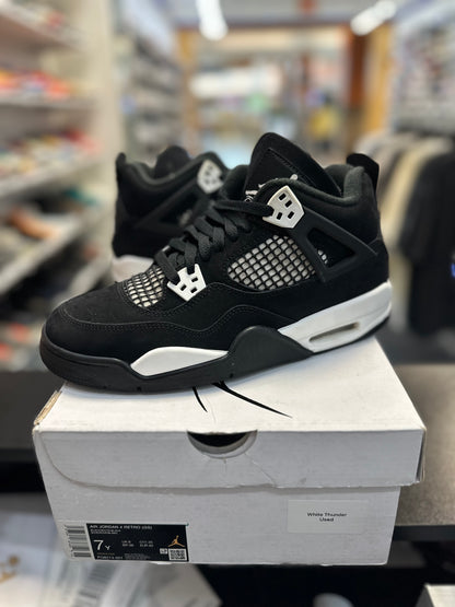 *USED* Jordan 4 Retro White Thunder (GS)