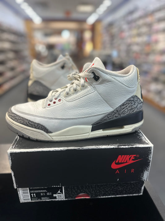 *USED* Jordan 3 Retro White Cement Reimagined