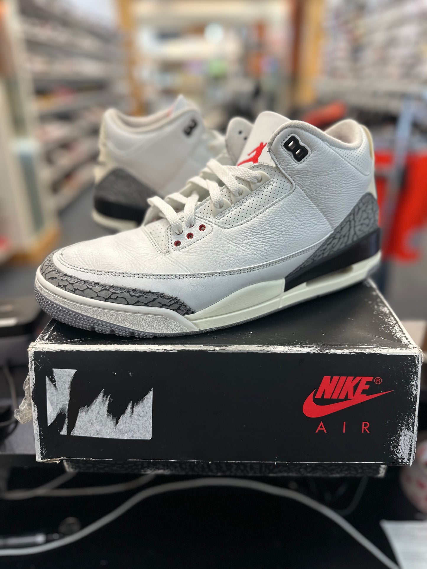 *USED* Jordan 3 Retro White Cement Reimagined