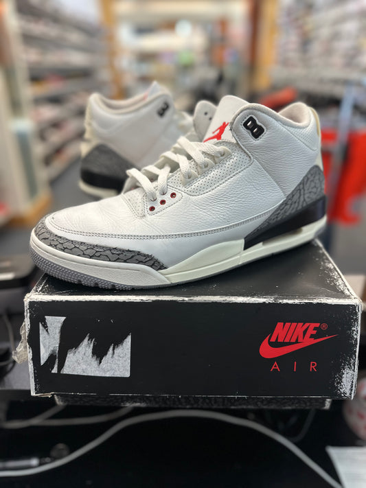 *USED* Jordan 3 Retro White Cement Reimagined