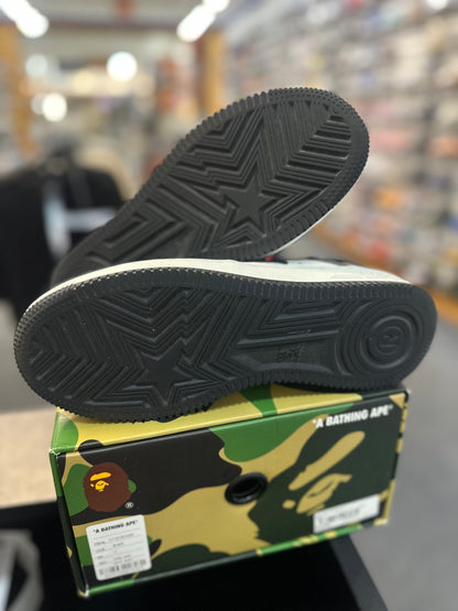 *USED* A Bathing Ape Bape Sta Low Black/White