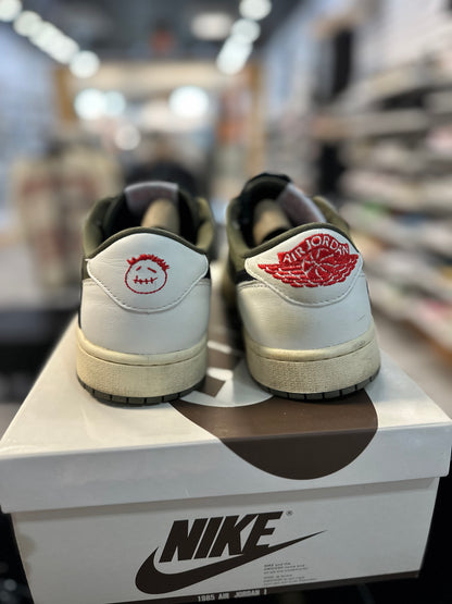 *USED* Jordan 1 Retro Low OG SP Travis Scott Medium Olive