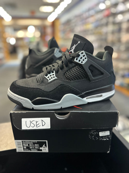 *USED* Jordan 4 Retro SE Black Canvas