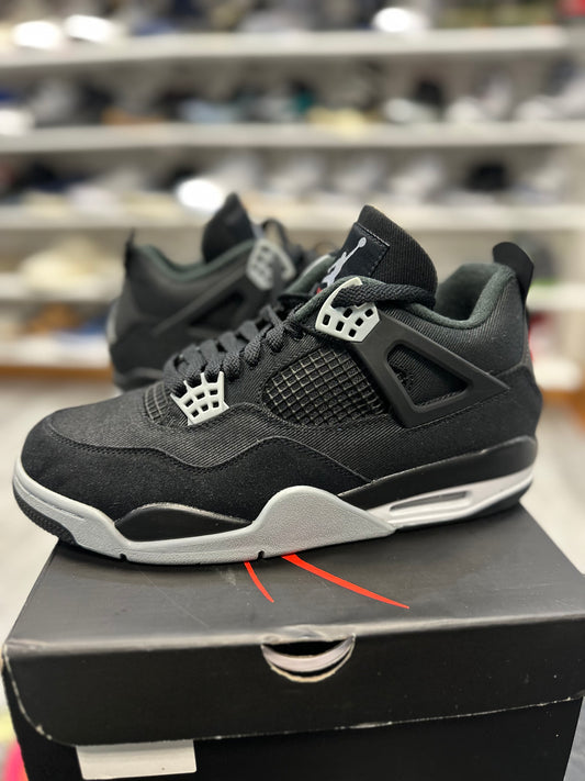 *USED* Jordan 4 Retro SE Black Canvas