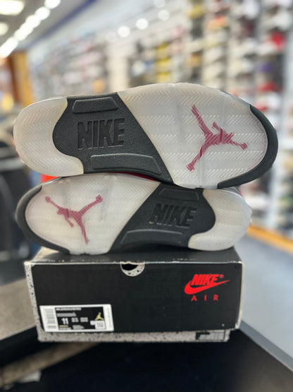 *USED* Jordan 5 Retro Fire Red Silver Tongue (2020)