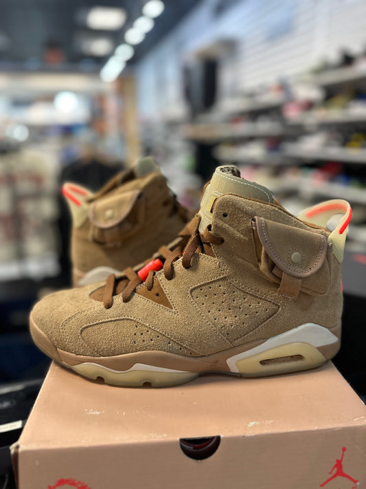 *USED* Jordan 6 Retro Travis Scott British Khaki