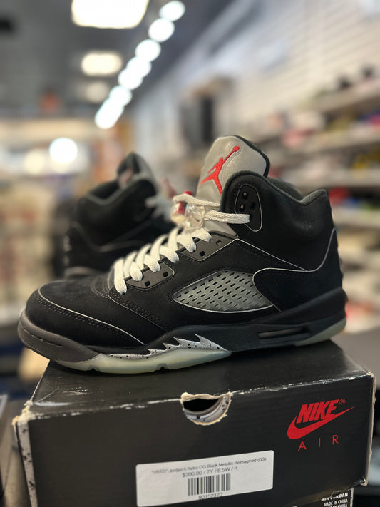 *USED* Jordan 5 Retro OG Black Metallic Reimagined (GS)