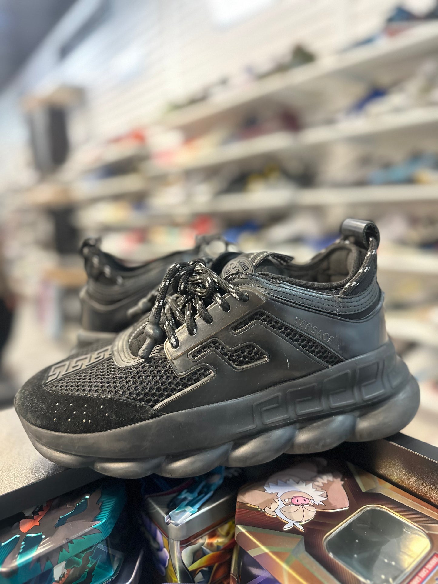 *USED* VERSACE CHAIN REACTION Black