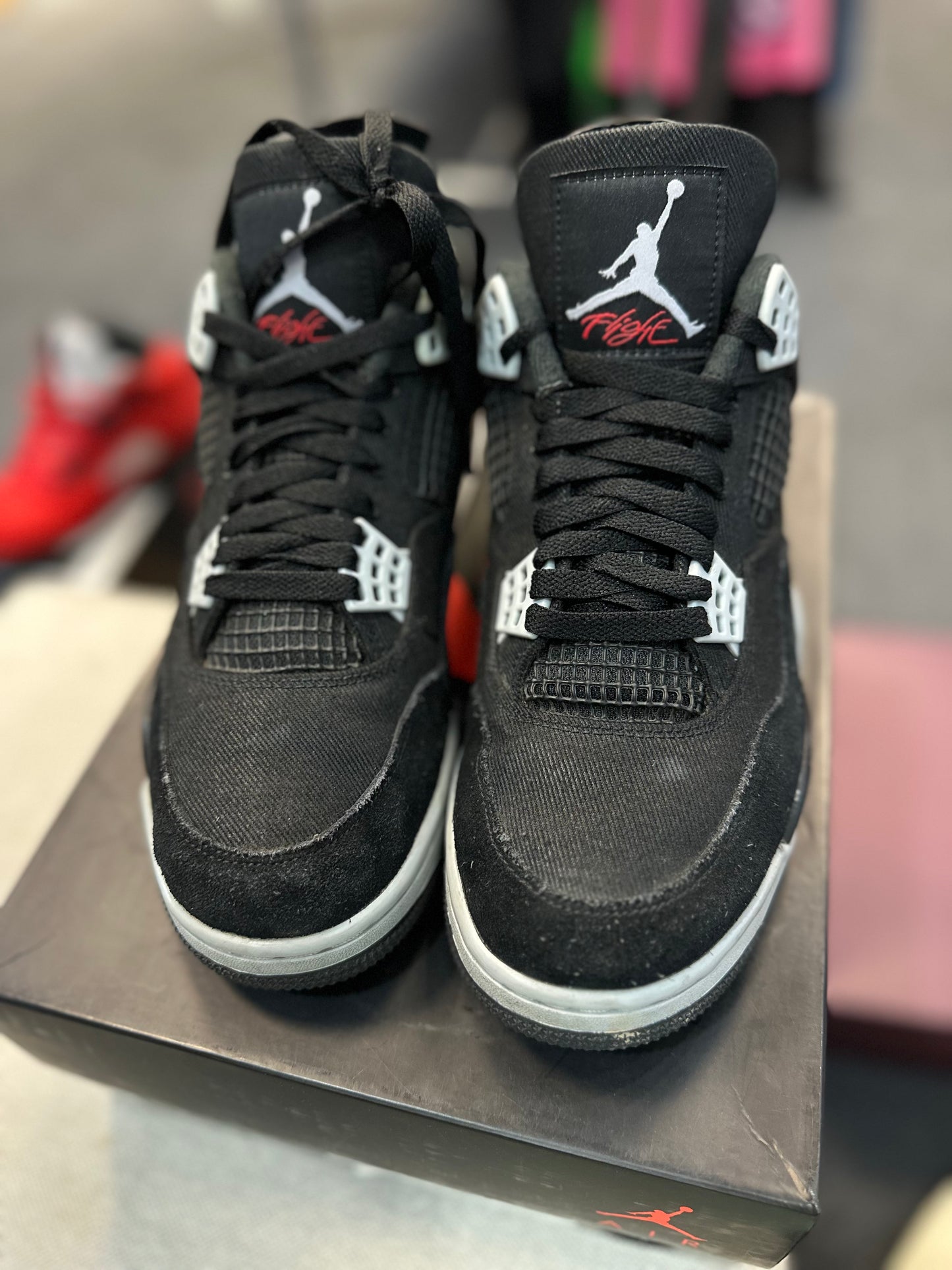 *USED* Jordan 4 Retro SE Black Canvas