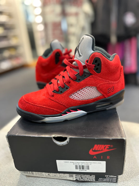 *USED* Jordan 5 Retro Raging Bull Red (2021) (GS)