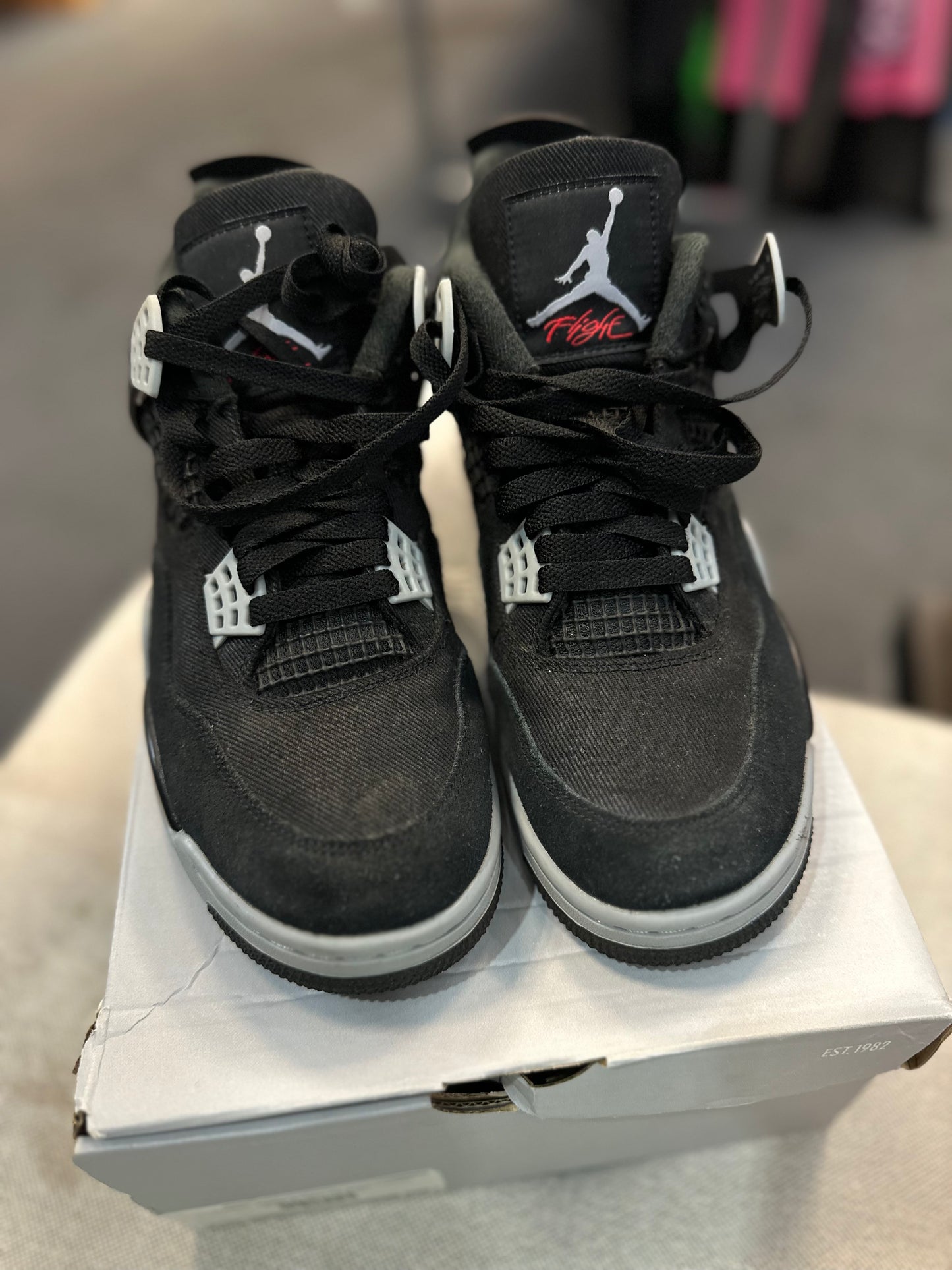 *USED* Jordan 4 Retro SE Black Canvas