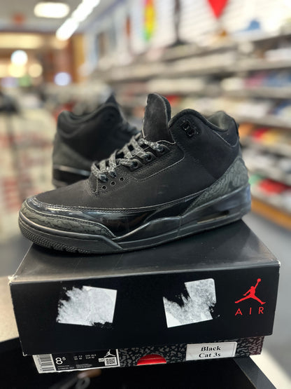 *USED* Jordan 3 Retro Black Cat (2025)