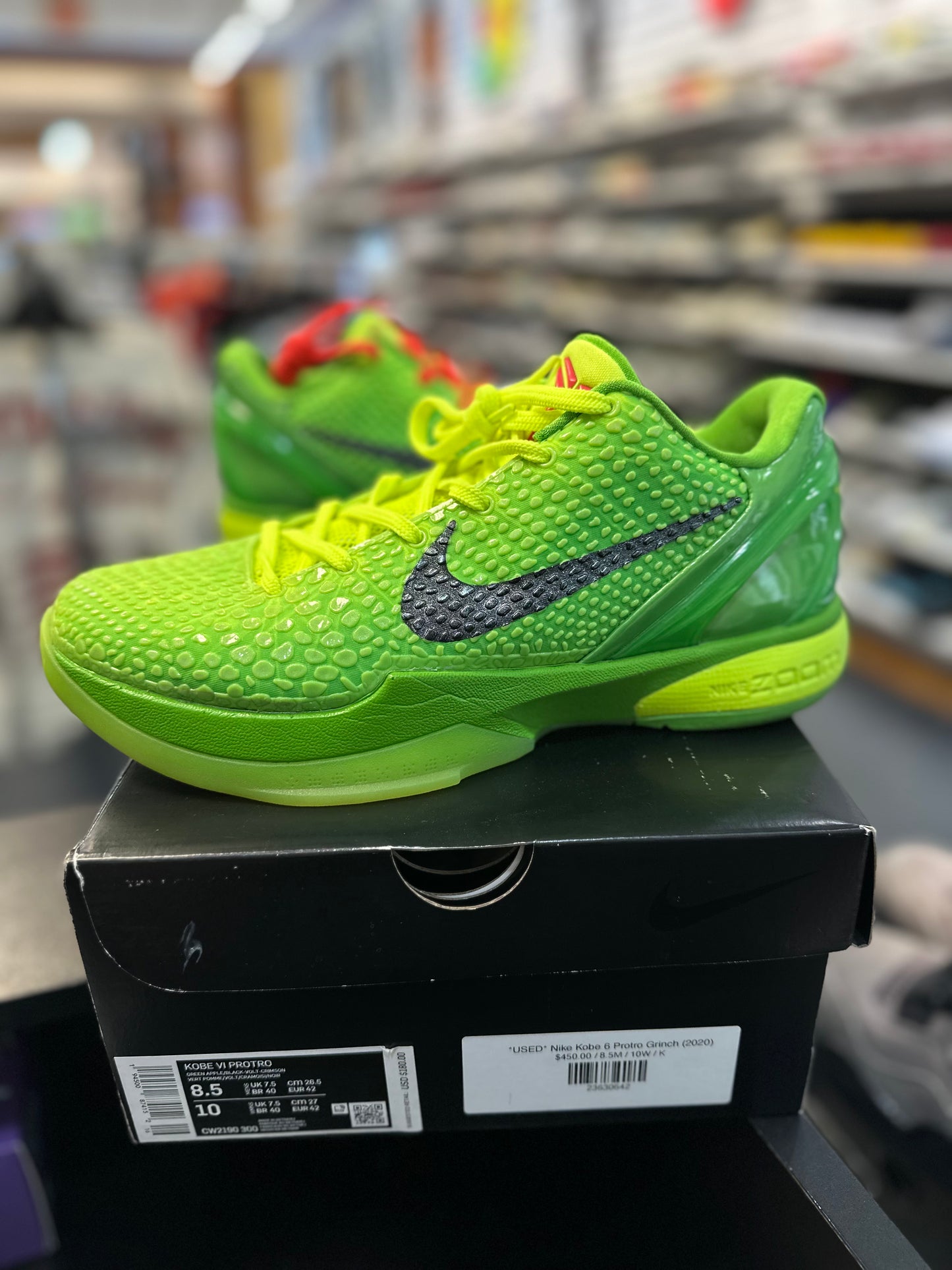 *USED* Nike Kobe 6 Protro Grinch (2020)