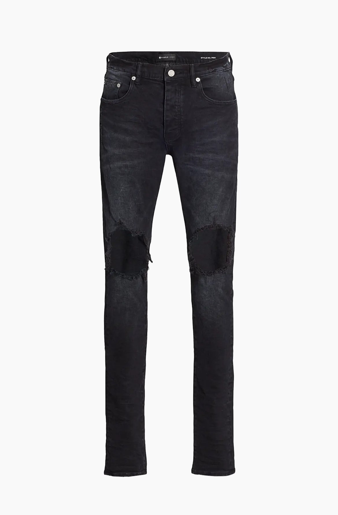 Purple Brand Black Ripped Jeans