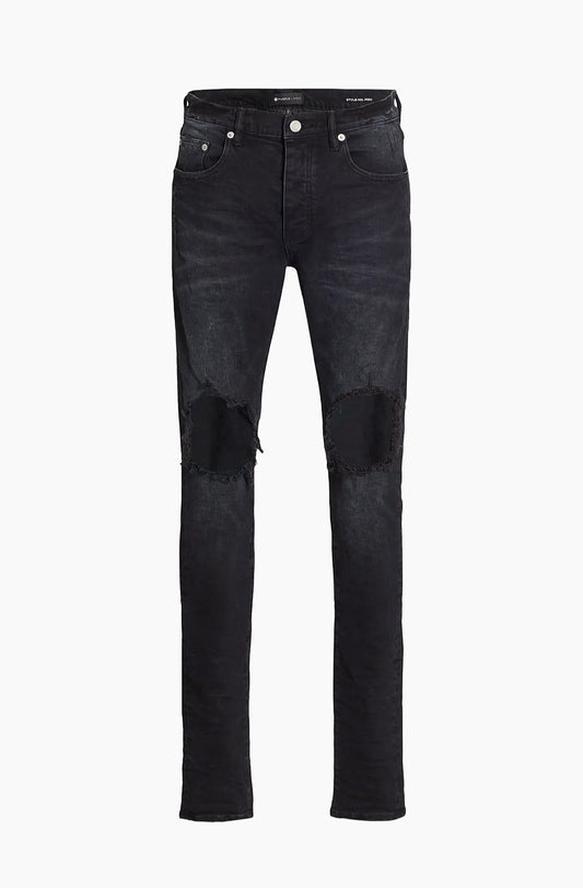 Purple Brand Black Ripped Jeans