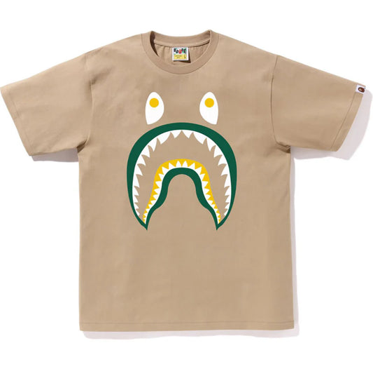 BAPE Shark Tee Beige