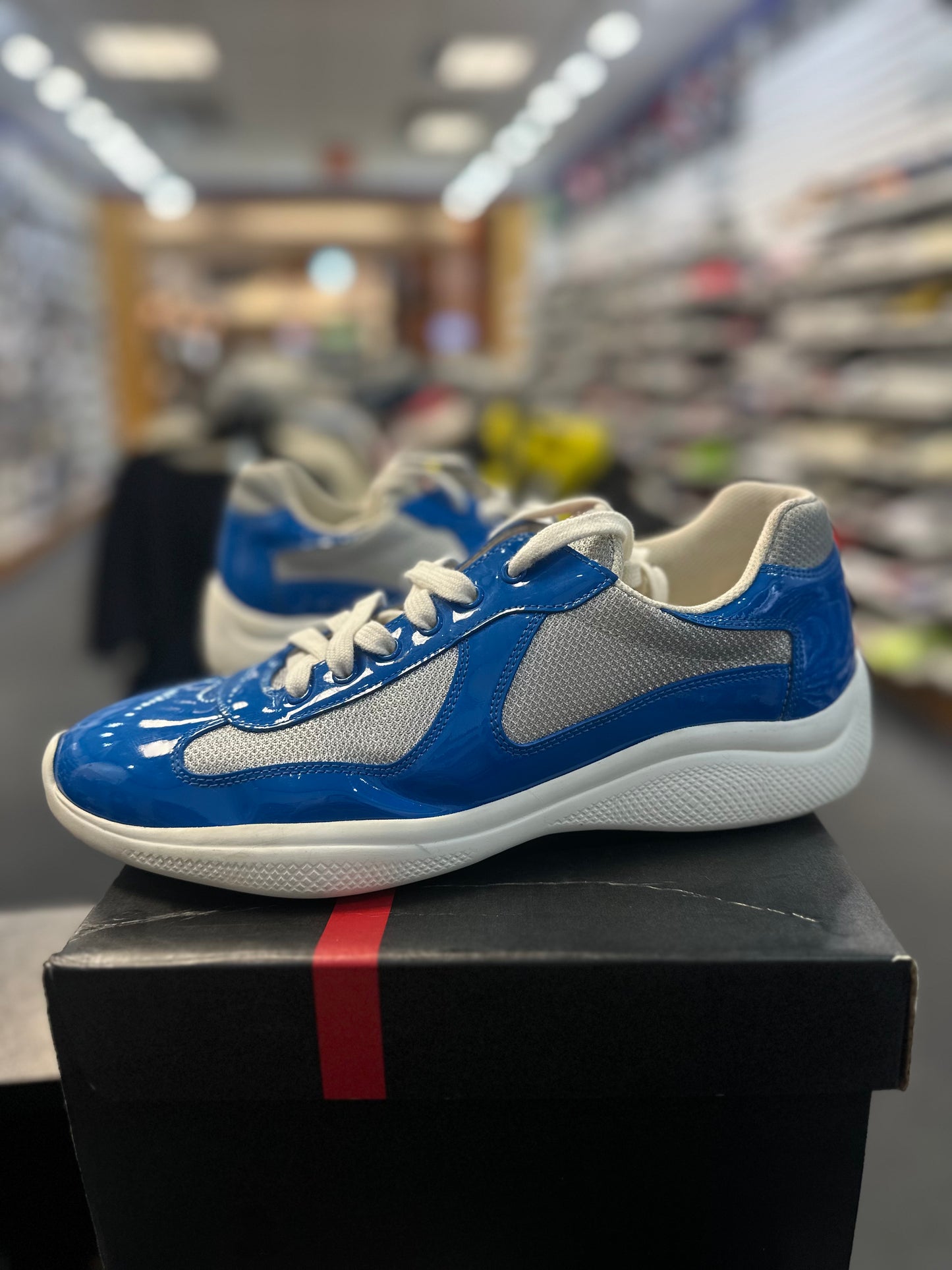 *USED* Prada Cup Blue Sneakers