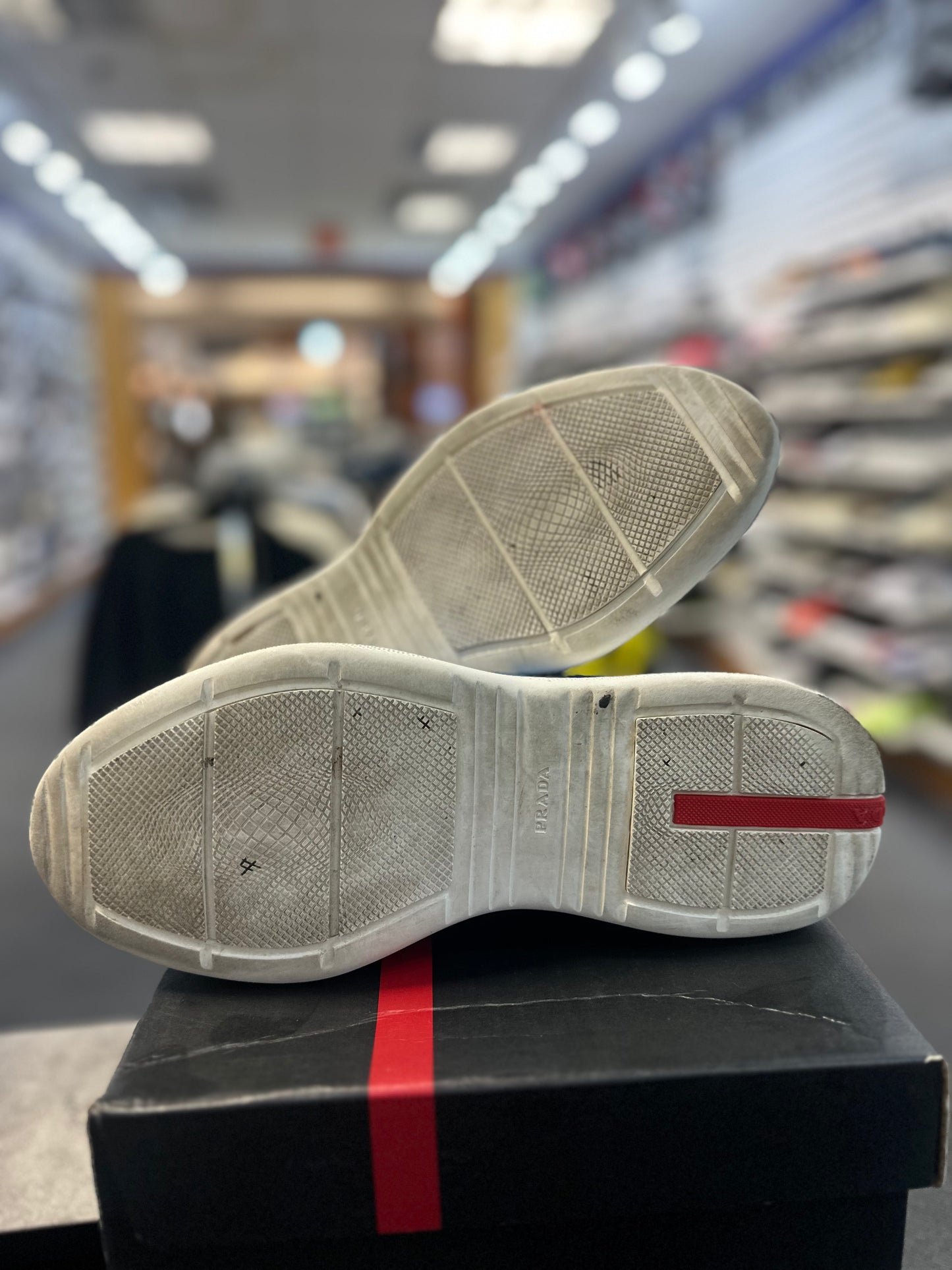 *USED* Prada Cup Blue Sneakers