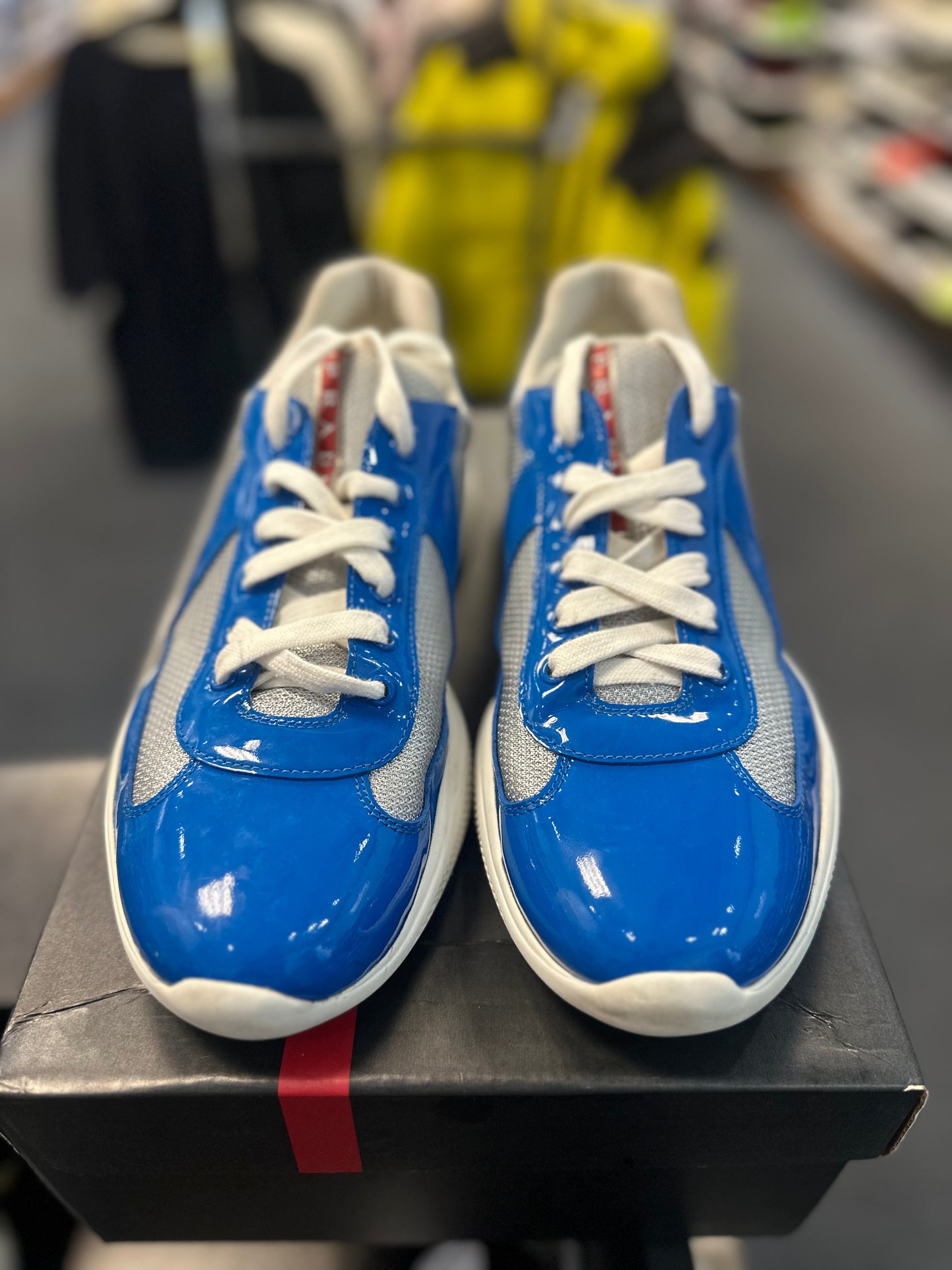 *USED* Prada Cup Blue Sneakers