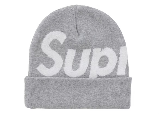 Supreme Big Logo Beanie (FW24) Ash Grey