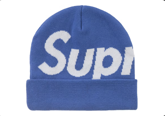 Supreme Big Logo Beanie (FW24) Blue