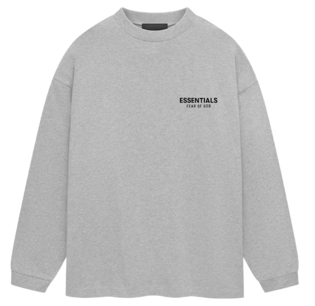 Fear of God Essentials Long Sleeve T-Shirt Light Heather Gray