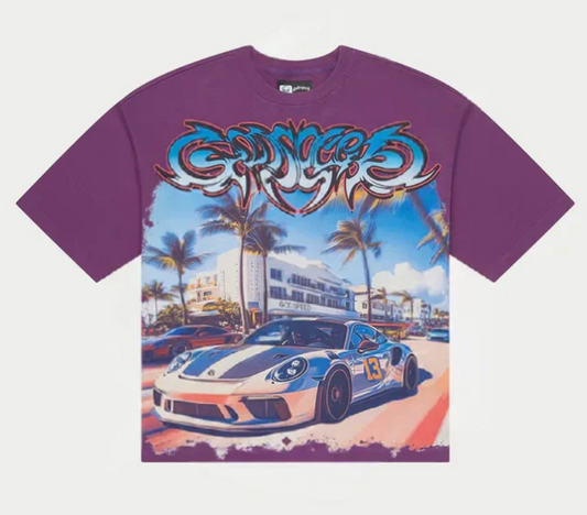 Godspeed Car Meet Miami Tee Purple