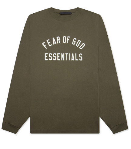 ESSENTIAL Jersey L/S Tee Military Green