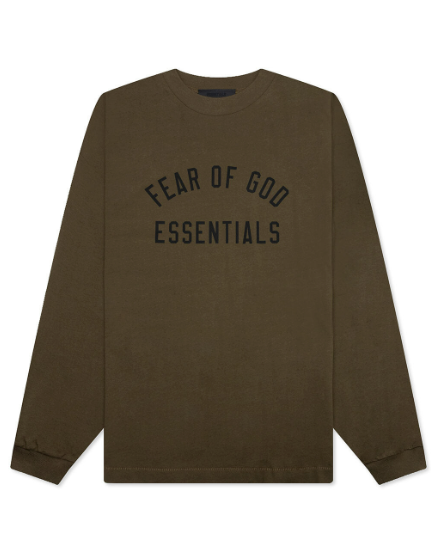 ESSENTIAL Jersey L/S Tee - Olive Green