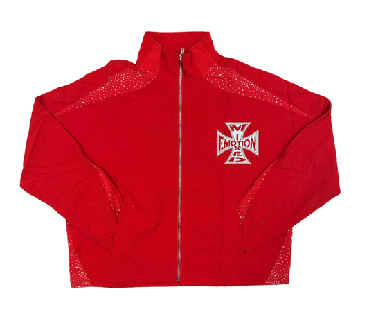 Mixed Emotion Red Windbreaker