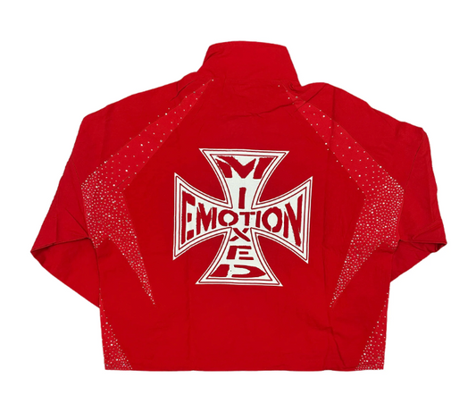 Mixed Emotion Red Windbreaker