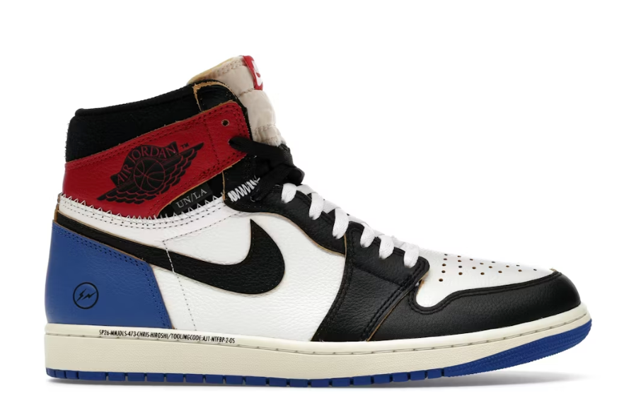 Jordan 1 Retro High OG SP Fragment x Union LA Varsity Red Sport Royal
