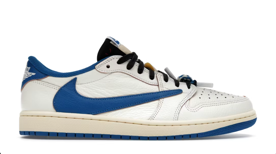 Jordan 1 Retro Low OG SP Fragment x Travis Scott Sail Military Blue