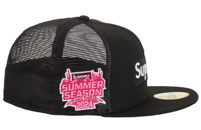 Supreme Box Logo Mesh Back New Era Cap (SS24) Black